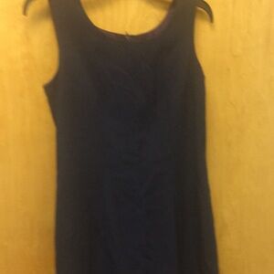 Elegant Navy Blue Sleeveless Dress